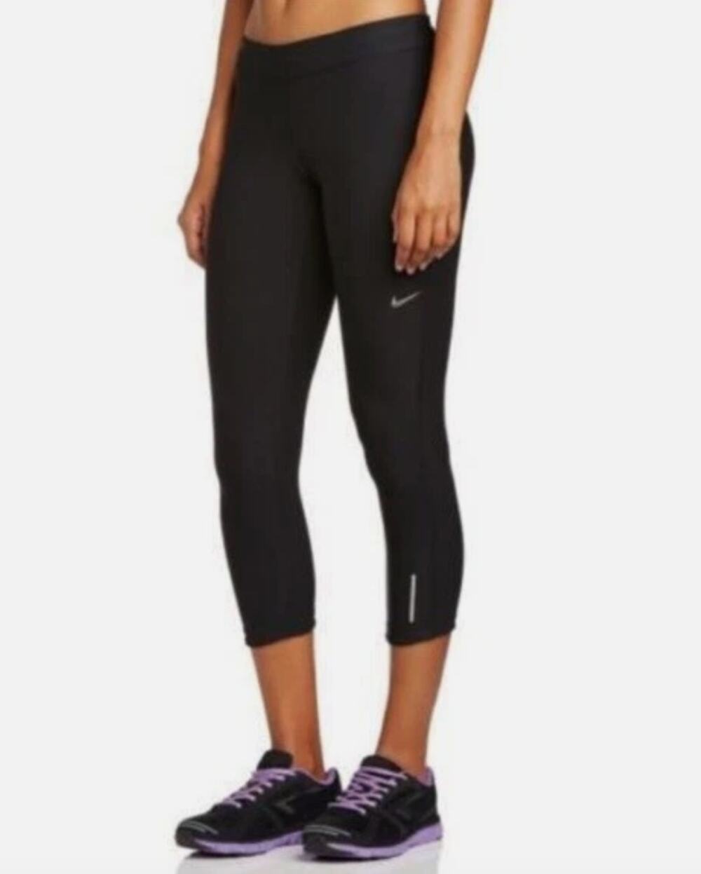 Nike Dri-Fit Black Capri Compression Leggings Women's Size Extra Small